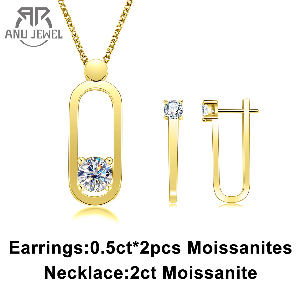 AnuJewel 2ct D Color Moissanit - Ansi Chain ulasan dan harga