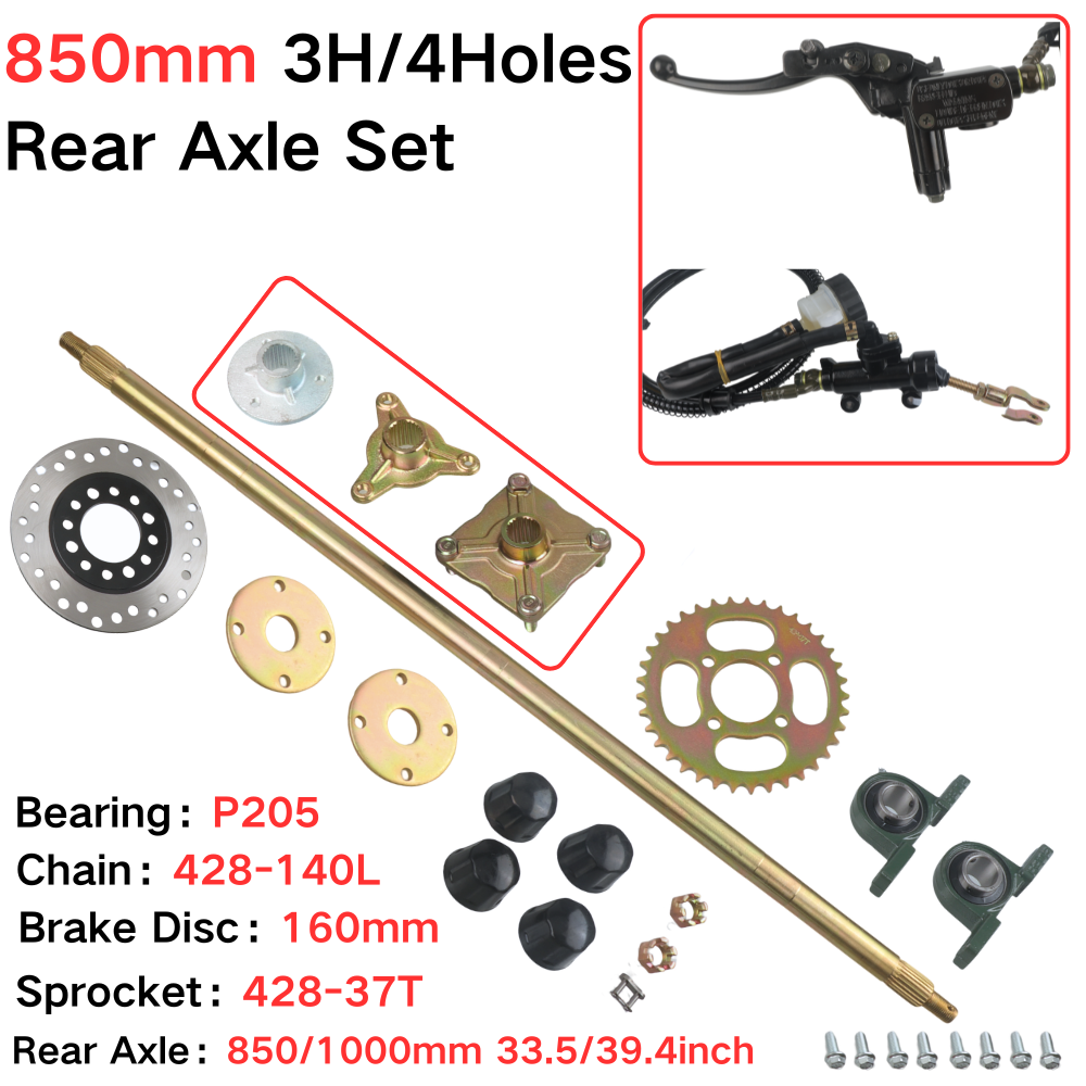 850mm Rear Axle Complete Set W - Sprocket Chain ulasan dan harga