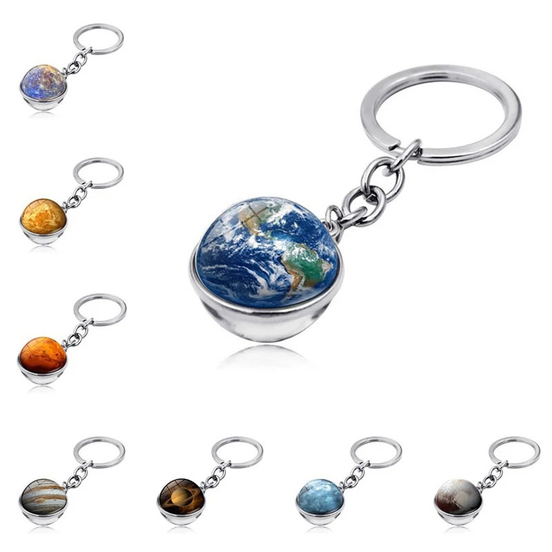Glass Ball Car Key Chain Earth - Xcm Chain ulasan dan harga