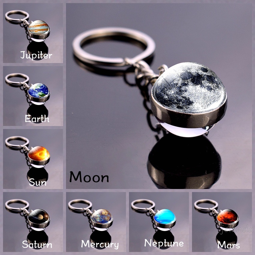 Glass Ball Car Key Chain Earth - Xcm Chain ulasan dan harga